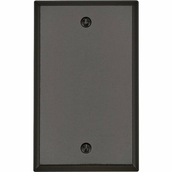 Leviton 1-Gang Standard Thermoset Blank Wall Plate, Brown 001-85014